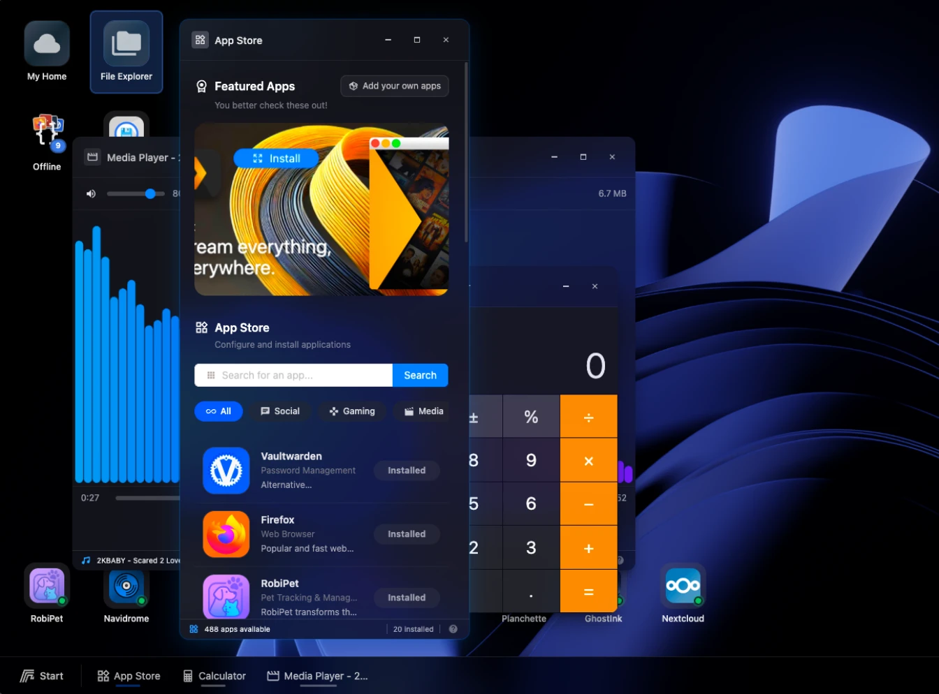 HomeDock OS Dashboard